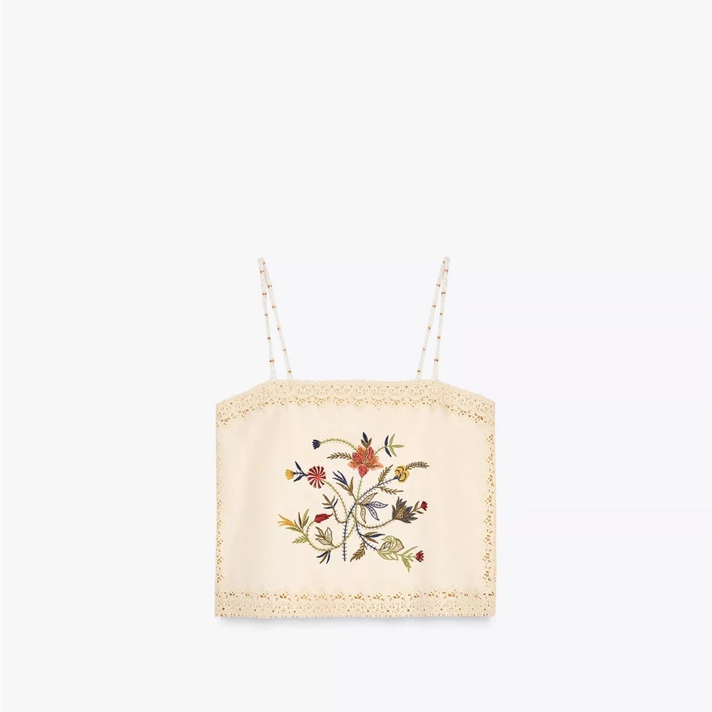 Zara Cream Floral Embroidered Set - Picture 3 of 3